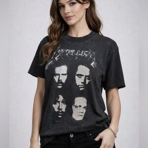 Vintage 1991 Original METALLICA "4 Faces" Black Album Tour T-Shirt